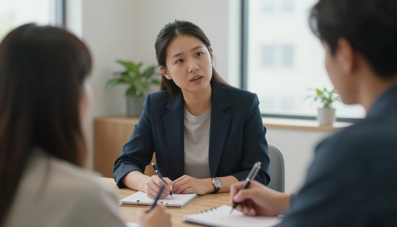 Illustrative photo of a calm confidential consultation in a Canadian care-home office